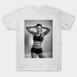 Fitness woman posing in studio T-Shirt